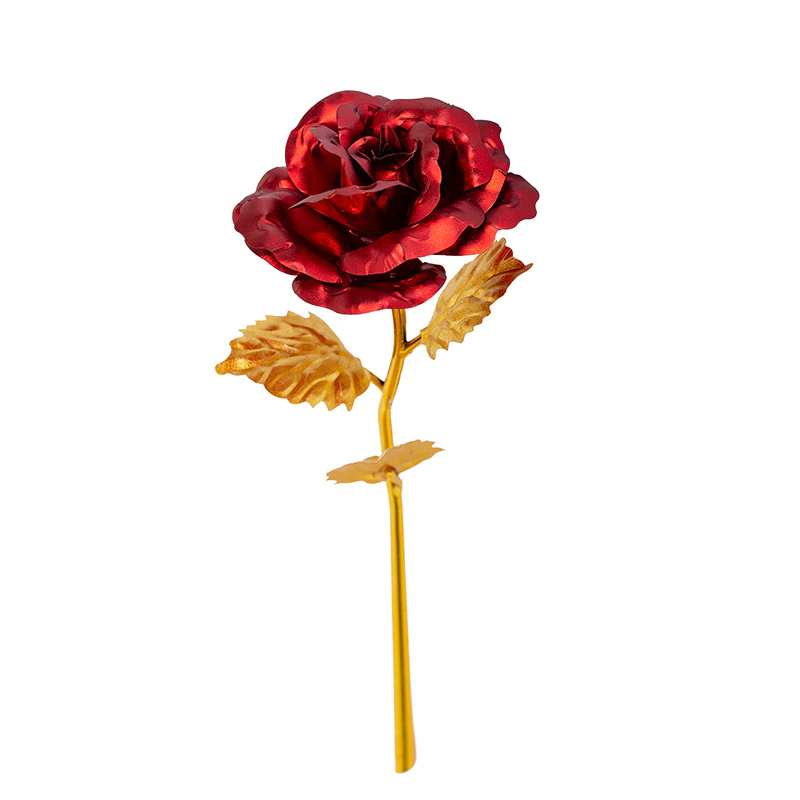 Piros arany Rózsa díszdobozban