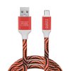 Adatkábel - USB Type-C szövet bevonat 4 szín - 1 m