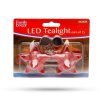 LED-es teamécses CSILLAG alakú piros színű 2 db / bliszter