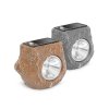 LED-es kültéri szolárlámpa - &amp;#34;szürke kő&amp;#34; - hidegfehér - 80 x 56 x 70 mm