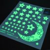 52 db-os, sötétben világító csillag falmatrica