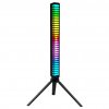 Ritmusra, zenére villogó RGB aktív LED tripod állvánnyal