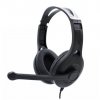 Gamer headset fejhallgató, mikrofonnal, Stereo hangzással - Fekete