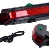 LED-es hátsó kerékpár lámpa világítás, piros