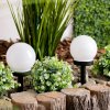 Leszúrható, napelemes kerti lámpa, gömb búrával-4 db