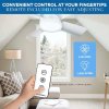 Távirányítós lámpa és ventilátor 2 az 1-ben