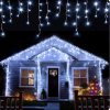 Különböző színű jégcsap fűzér, 180 LED-es