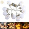 10 darabos Hóember LED Füzér