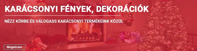 Karácsonyi fények, dekorációk