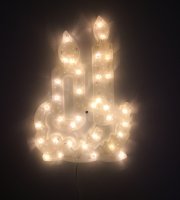 Karácsonyi LED ablakdekoráció - Gyertya