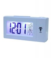 Kivetítős ébresztőóra naptár és hőmérő funkcióval	