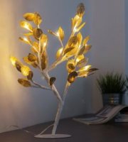 Arany leveles LED dekorációs fa