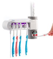 UV fogkefe sterilizáló tartóval és fogkrém adagolóval (Innovagoods)