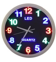 LED megvilágítású quartz falióra