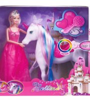 Világító unicornis, Barbie babával