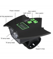 1200 mAh-es kerékpárlámpa