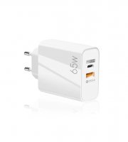 Hálózati adapter, 65 W-os, USB-C + USB bemenettel
