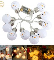 10 darabos Hóember LED Füzér