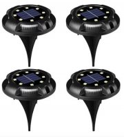 LED-es, süllyeszthető, napelemes kerti lámpa, 4 db